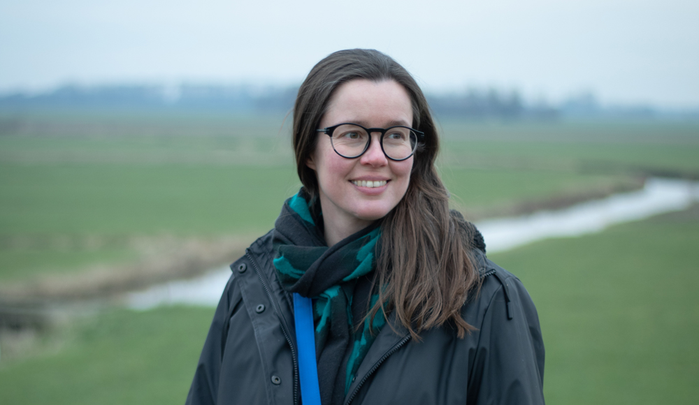 Heidi Linck op locatie Energietuin Mastwijk